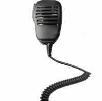 Slim-Line Speaker/Mic. for Motorola 2.5mm/3.5mm right angle overmolded connector. - Zoom