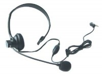 Headset leve com interruptor Microfone Boom. & PTT / VOX Switch, conector de ngulo direito 2.5mm/3. - Zoom