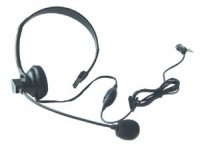 Headset leve com giro lana microfone e PTT / VOX Switch, com HT750 conector estilo - Zoom
